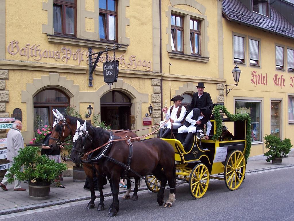 Hotel-Gasthof Die Post Brennerei Frankenhoehe Schillingsfuerst Ngoại thất bức ảnh
